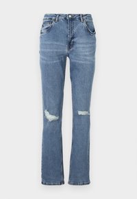 BOYFRIEND DESTROYED - Calças de ganga de corte relaxado - medium blue stone wash