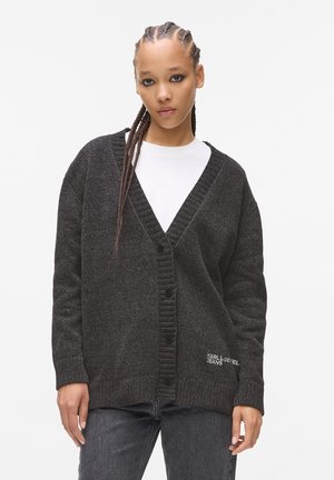 OVERSIZED - Cardigan - mid grey