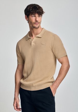Polo Club STRUCTURE BUTTONED NECK JIMIN - Polo - ivory