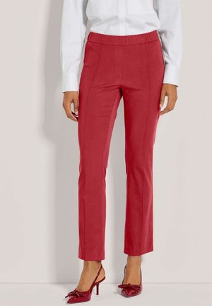 MIT BÜGELFALTEN - Broek - rosewood