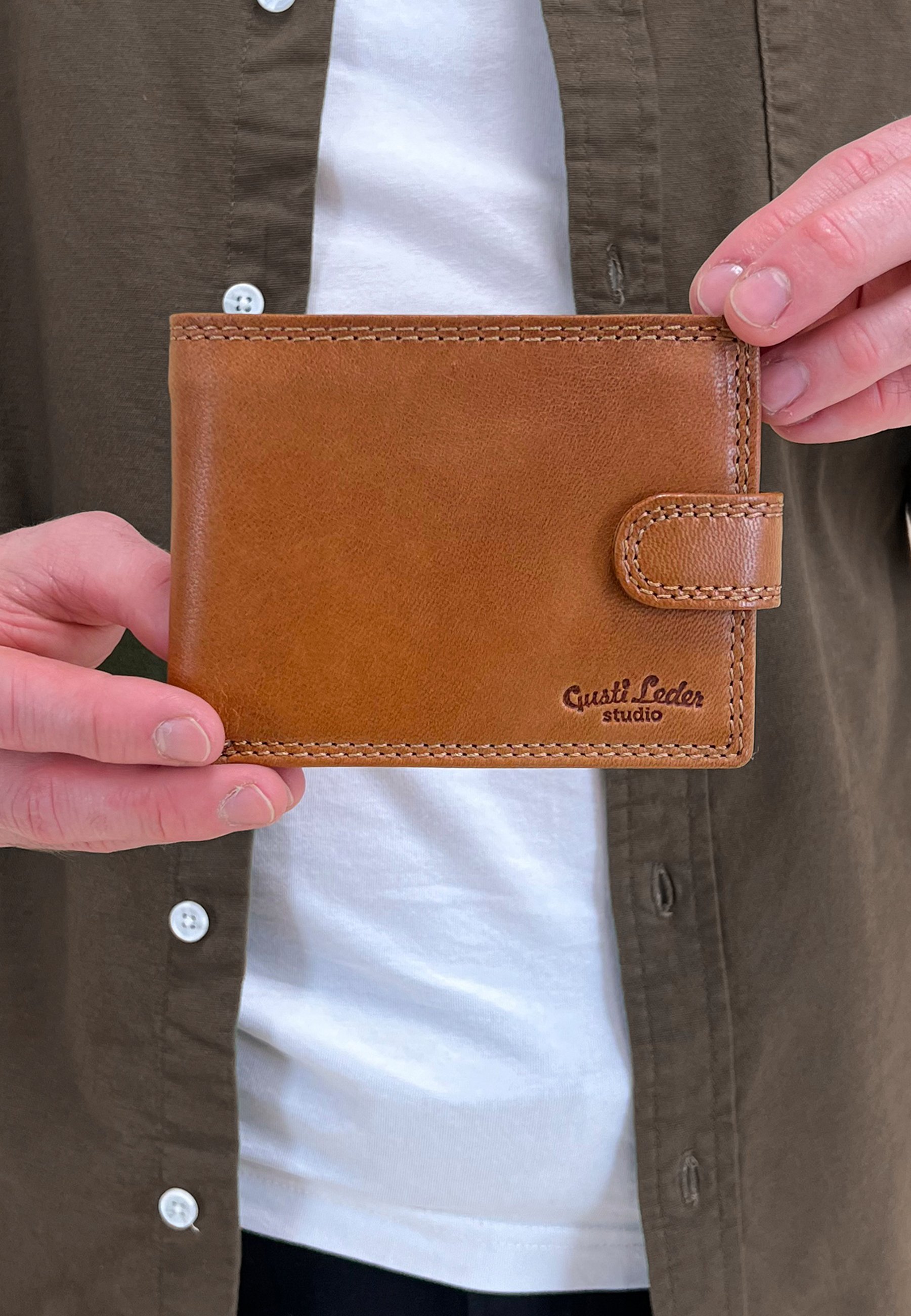 Gusti Leder GUSTAV Geldbörse hazelnut/braun Zalando