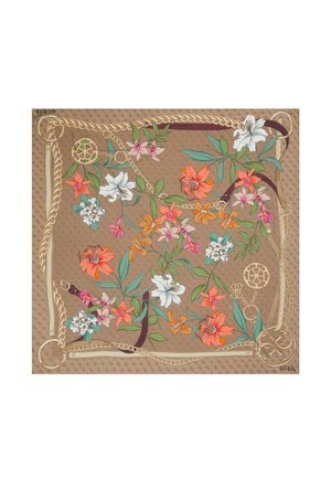4G-LOGO BLUMENMUSTER - Halsdoek - mehrfarbig braun