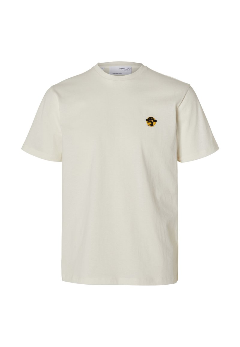 Selected Homme T-shirt print crème