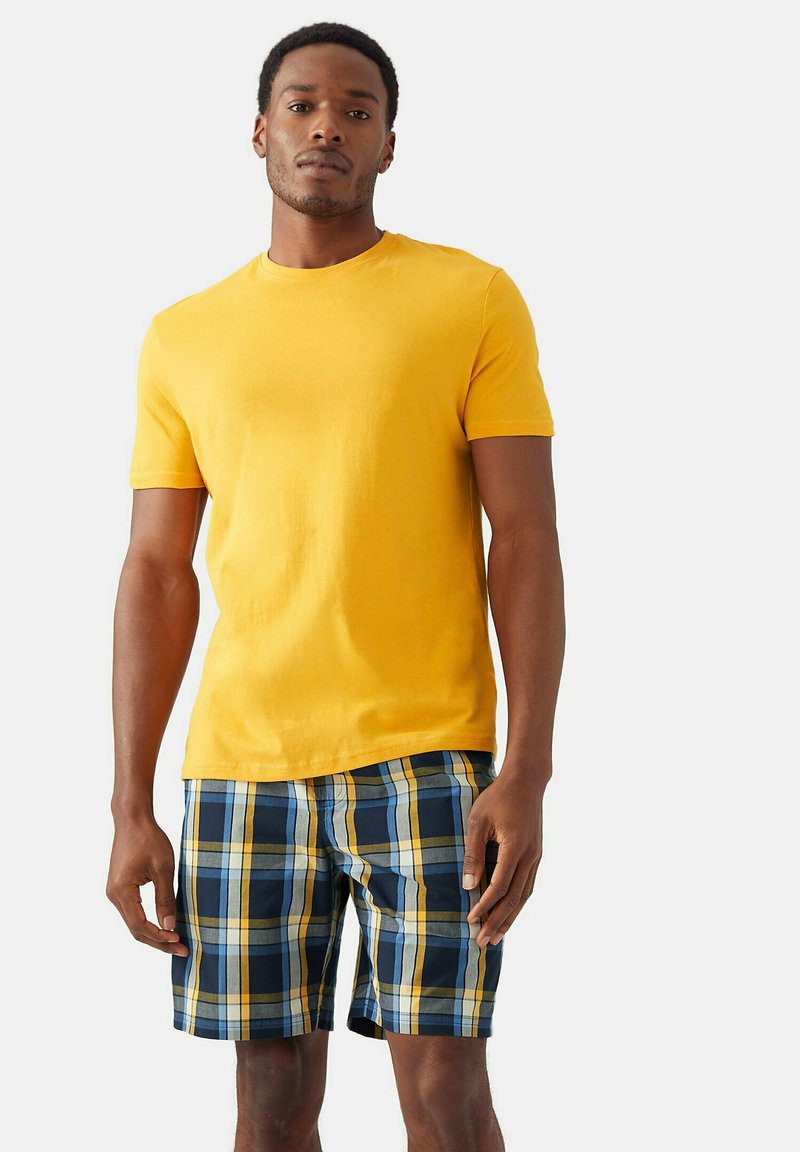 Marks & Spencer CHECKED Pyjama yellow mix/jaune ZALANDO.FR