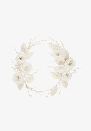 Celebride HEADBAND WITH FLOWERS AND BEADS - Accessori capelli - white
