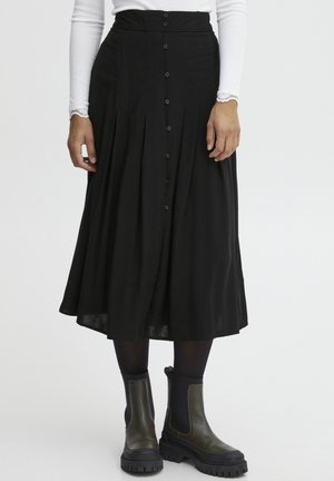 FRSOFTY - Pleated skirt - black