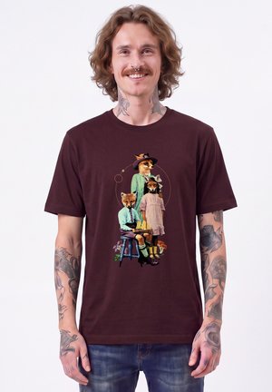 watapparel, FANCY FOX UNISEX - T-Shirt print - red brown