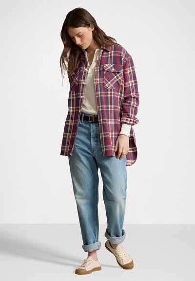 Polo Ralph Lauren PLAID COTTON TWILL WORKSHIRT - Blusa com botões - lava/yellow multi