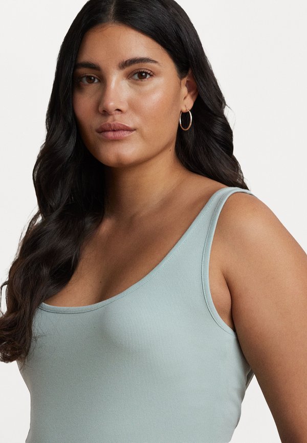 STRETCH COTTON TANK - Top - aqua pearl2