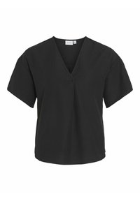 VILA VIPRISILLA V-NECK - Palaidinė - black beauty