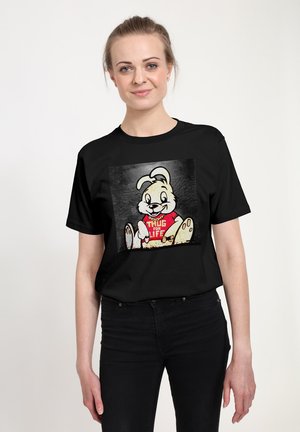 BANSKY TOUGH FOR LIFE - T-shirt imprimé - black