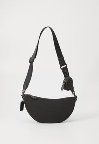 HALL SOFT SLING BAG IN SIGNATURE JACQUARD - Mala a tiracolo - black