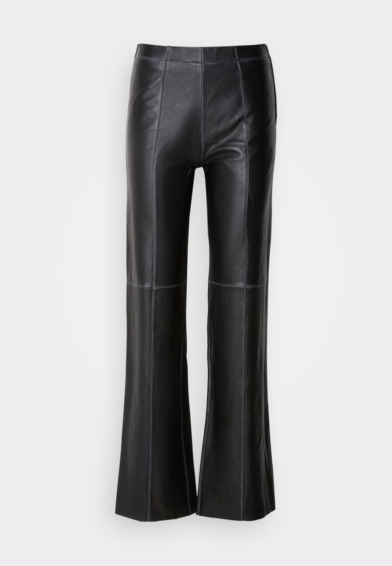 Mads Nørgaard Leren broek zwart