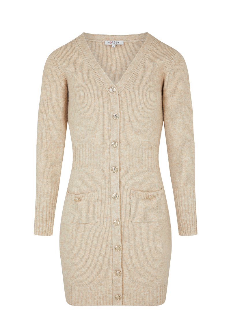 Morgan WITH BUTTONS - Abito in maglia - beige - Zalando.it