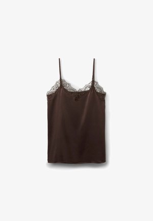 Tezenis, NARROW SHOULDER STRAPS - Camiseta de pijama - brown