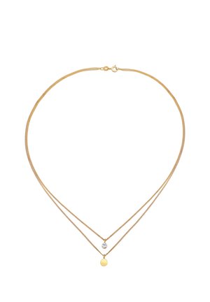 LAYERING PLATE NECKLACE - Grandinėlė - gold-coloured