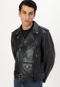 COACH MOTO JACKET - Δερμάτινο μπουφάν - black