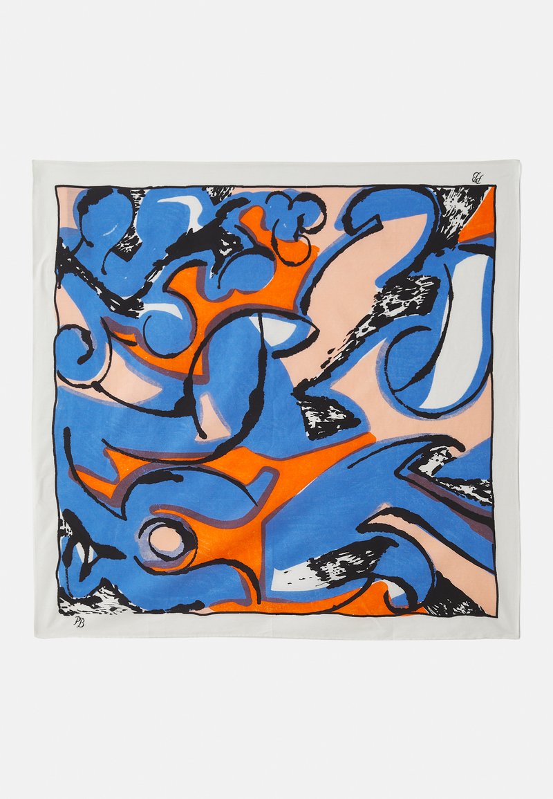 Marimekko LIERIÖ ELDFAMN - Skjerf - black/blue/white/red