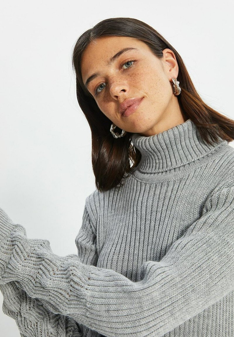 Damen Strickjacken | Trendyol Strickpullover grey/grau - FT69882 Damen Strickjacken | Trendyol Strickpullover grey/grau - FT69882