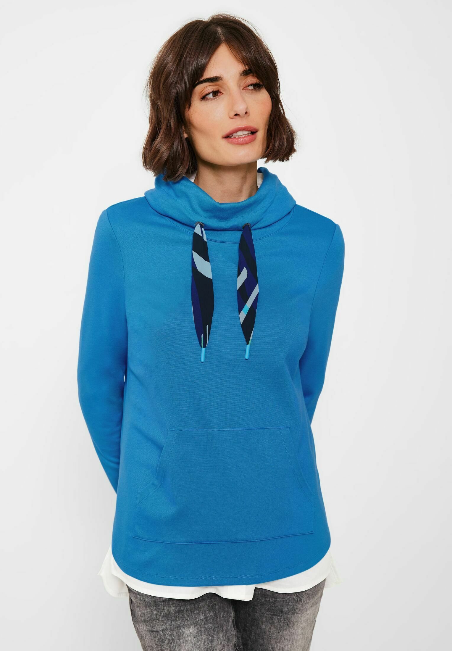 Cecil Damen Shirt Mit Großem Kragen Chemise à Grand col, Noir