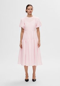 SLFROCHELLE STRUCTURED MIDI DRESS - Juhlamekko - cradle pink