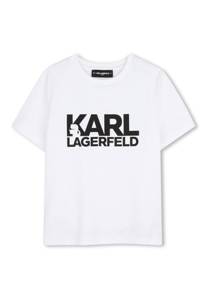 KARL LAGERFELD KIDS UNISEX - T-shirt con stampa - white