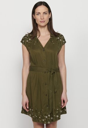 Rochie din denim - kaki khaki