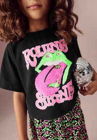 Next ROLLING STONES SEQUIN SET - A-snit nederdel - pink black