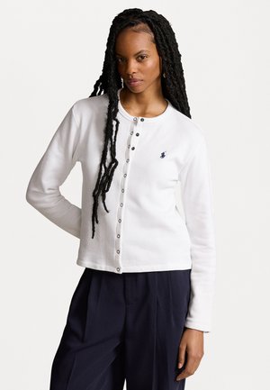 FRENCH TERRY CARDIGAN - Gilet - white