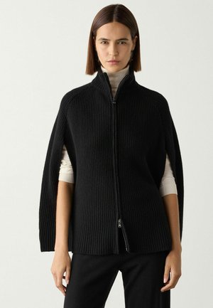 Falconeri, PURE RIBBED CAPE - Vest - black