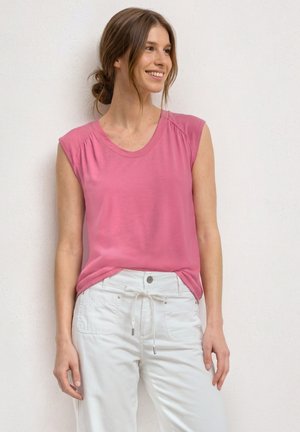 Street One, DROPPED SHOULDER SHIRT MIT ELASTIKSAUM - Débardeur - blush berry