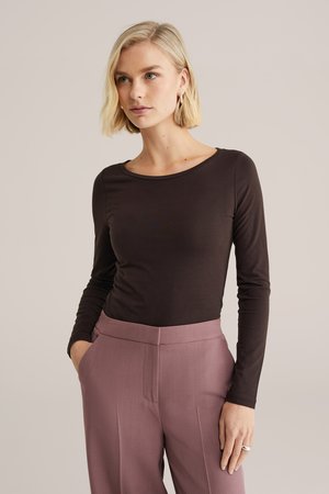 WE Fashion, Pitkähihainen paita - brown