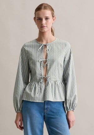 STREIFEN SHAPED AUS DOBBY - Blouse - light green