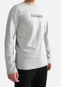 Napapijri S BOX LS - Pitkähihainen paita - medium grey melange