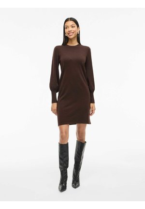 MIDI VIKERRY - Robe pull - coffee bean