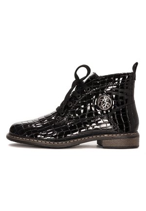 Šněrovací kotníkové boty - black
