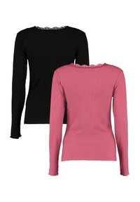Hailys 2-ER SET - Langarmshirt - schwarz rot