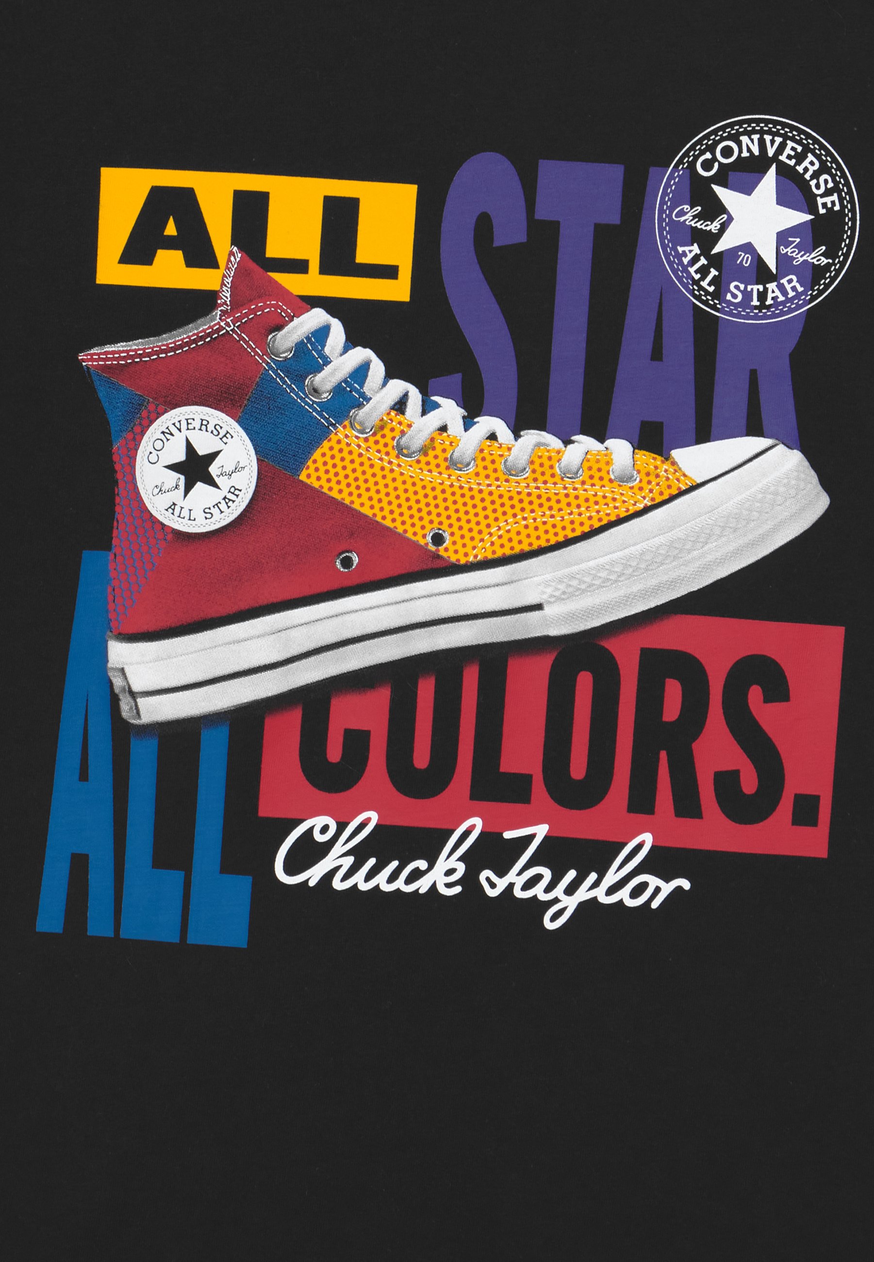Converse ALL STARS ALL COLORS - Camiseta estampada - black/negro -  Zalando.es