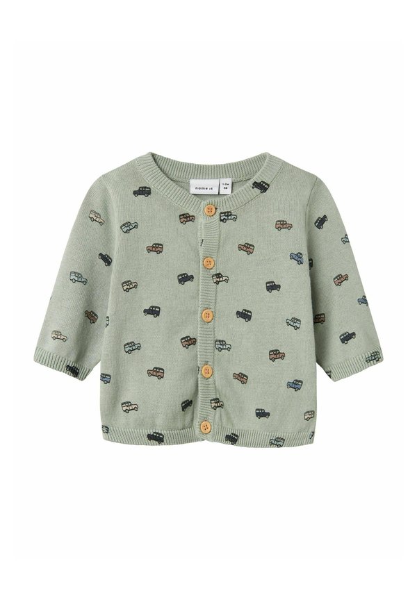 Strickjacke - aqua gray