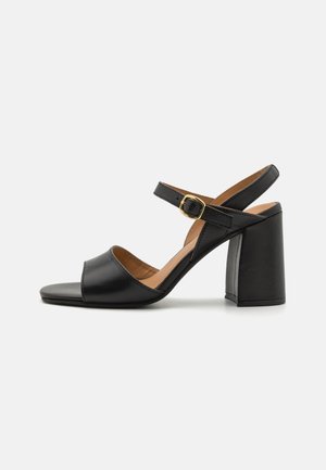 LEATHER - Sandaler med høye hæler - black