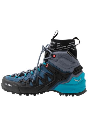 WILDFIRE EDGE MID GTX - Hiking shoes - poseidon/grisaille