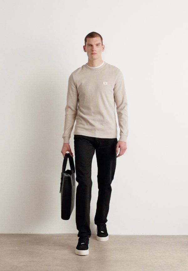 LABEL WAFFLE TEE - Long sleeved top - atmosphere3