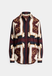 CLASSIC FIT EQUESTRIAN-PRINT TWILL SHIRT - Hemdbluse - navy/cream
