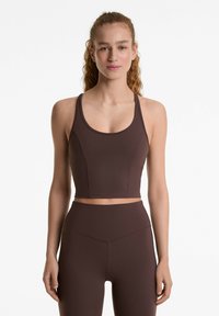 OYSHO - POLYAMIDE WITH COTTONY HANDFEEL - Top - dark purple Minijatura 1