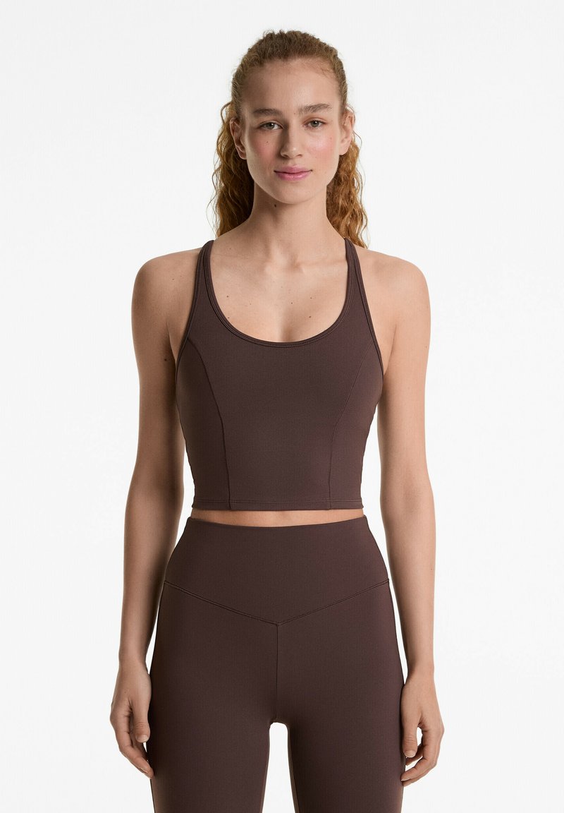 OYSHO - POLYAMIDE WITH COTTONY HANDFEEL - Top - dark purple, Povećaj