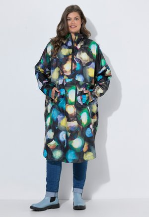 LAURASØN, FUNKTIONS-REGENCAPE, UNISEX, PRINT, KAPUZE - Parka - dark taupe