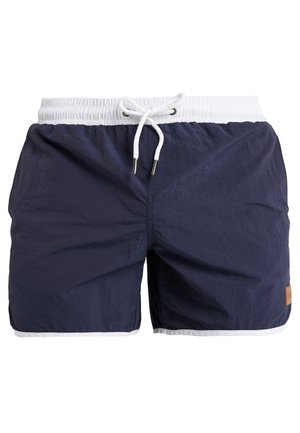 RETRO - Swimming shorts - navy/white