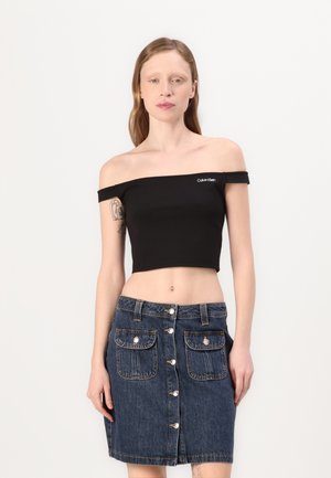 LOGO ELASTIC BARDOT MILANO - Top - black