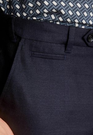 REGULAR FIT SIGNATURE WOOL - Pantalon - navy blue