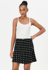 Tommy Jeans MINI SLIP SKIRT - Minijupe - black